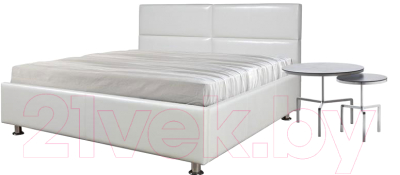 Полуторная кровать Мебель-Парк Линда 200x140 с подъемным механизмом (белый)