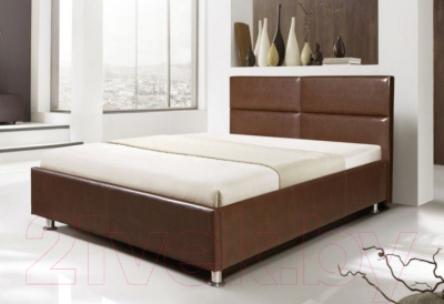 Двуспальная кровать Мебель-Парк Линда 200x160 (коричневый)