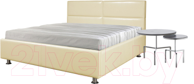 Полуторная кровать Мебель-Парк Линда 200x140 (кремовый)