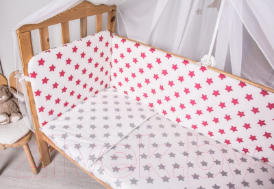 Комплект постельный для малышей Баю-Бай Геометрия К30-Г1 (красный)