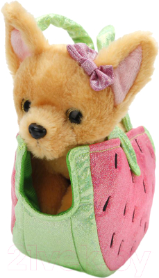Мягкая игрушка Играем вместе Собака чихуахуа в сумочке Арбуз / CT181084-15R