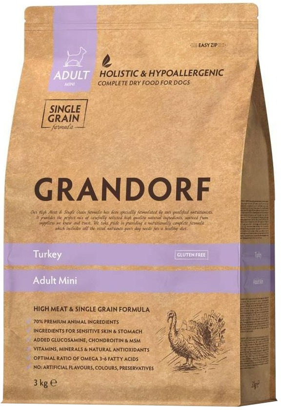 Сухой корм для собак Grandorf Dog Mini Breeds Turkey (3кг)