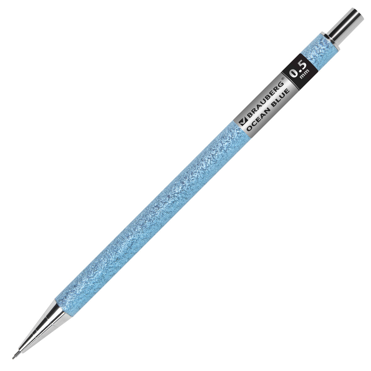 Механический карандаш Brauberg Ocean Blue. С набором грифелей / 181970 — фото 2