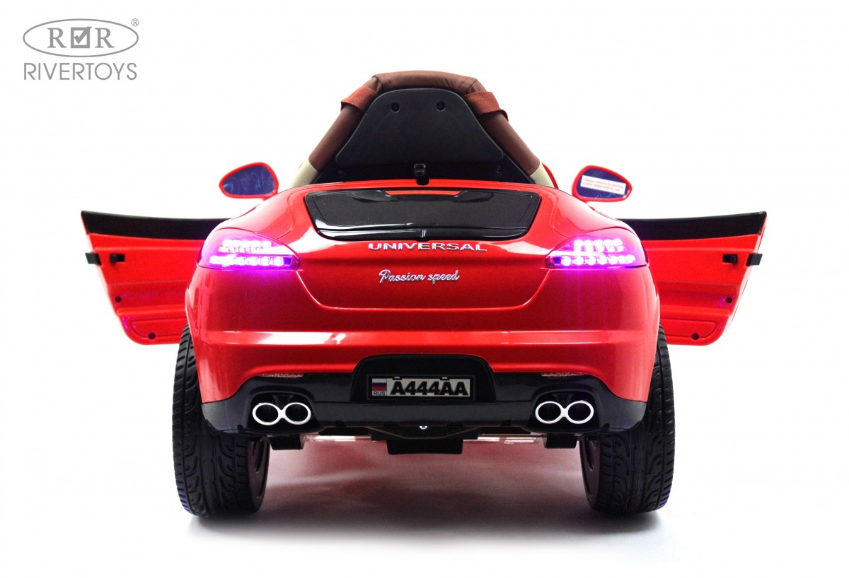 Детский автомобиль RiverToys A444AA (красный, кожа-EVA) — фото 6