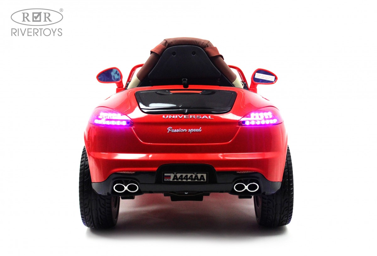 Детский автомобиль RiverToys A444AA (красный, кожа-EVA) — фото 5