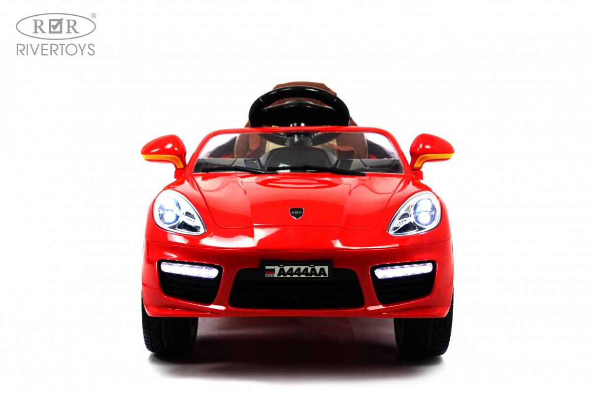 Детский автомобиль RiverToys A444AA (красный, кожа-EVA) — фото 3