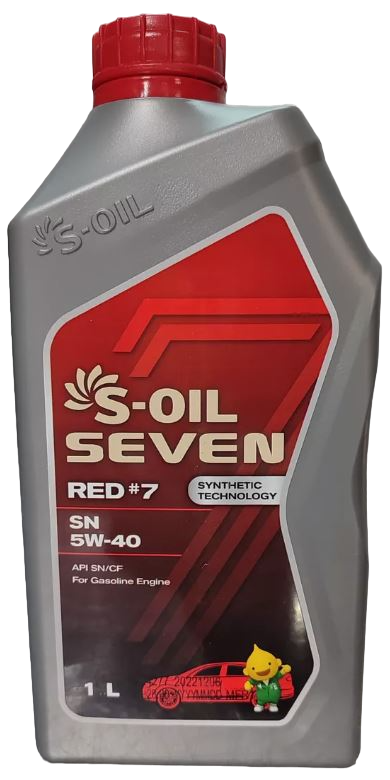 Моторное масло S-Oil Seven Red №7 SN 5W40 / E107652 (1л)
