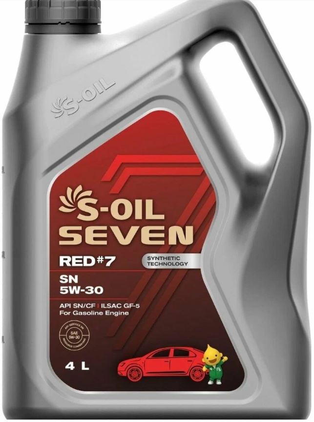 Моторное масло S-Oil Seven Red №7 SN 5W30 / E107658 (4л)