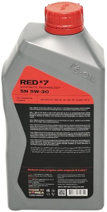 Моторное масло S-Oil Seven Red №7 SN 5W30 / E107662 (1л) — фото 2