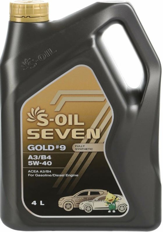 Моторное масло S-Oil Seven Gold №9 A3/B4 5W40 / E108222 (4л)