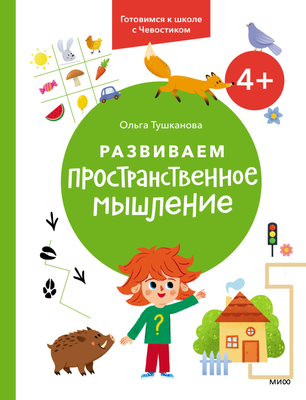 

Развивающая книга, Развиваем пространственное мышление 4+, мягкая обложка