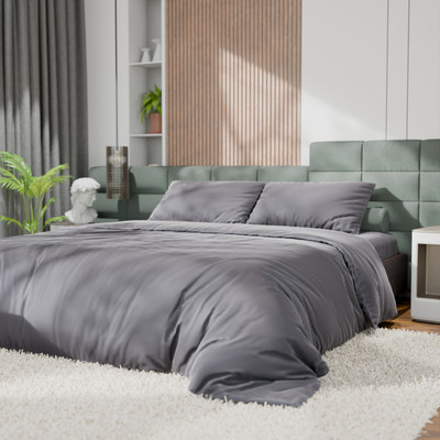 Комплект постельного белья Этель Tencel Евро / 10655047 (серый) -