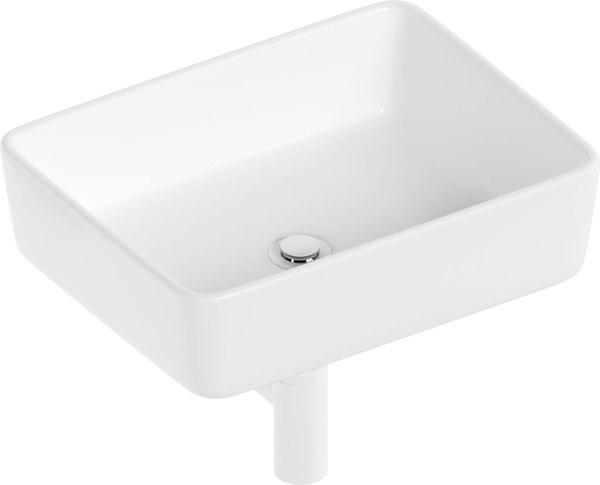 Умывальник Lauter 21674 + клапан 21190W + сифон 21635W (белый матовый)