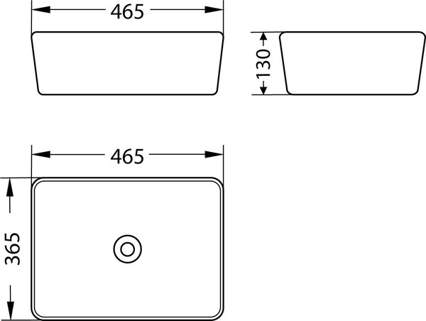 Умывальник Lauter 21674 + клапан 21190B + сифон 21635B (черный матовый)