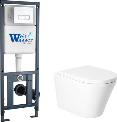 

Унитаз подвесной с инсталляцией, KW-9005W + 410 + 410 SE CR