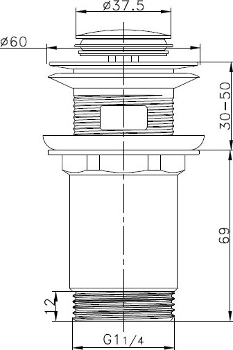 Умывальник Lauter 21842 + клапан 21190W