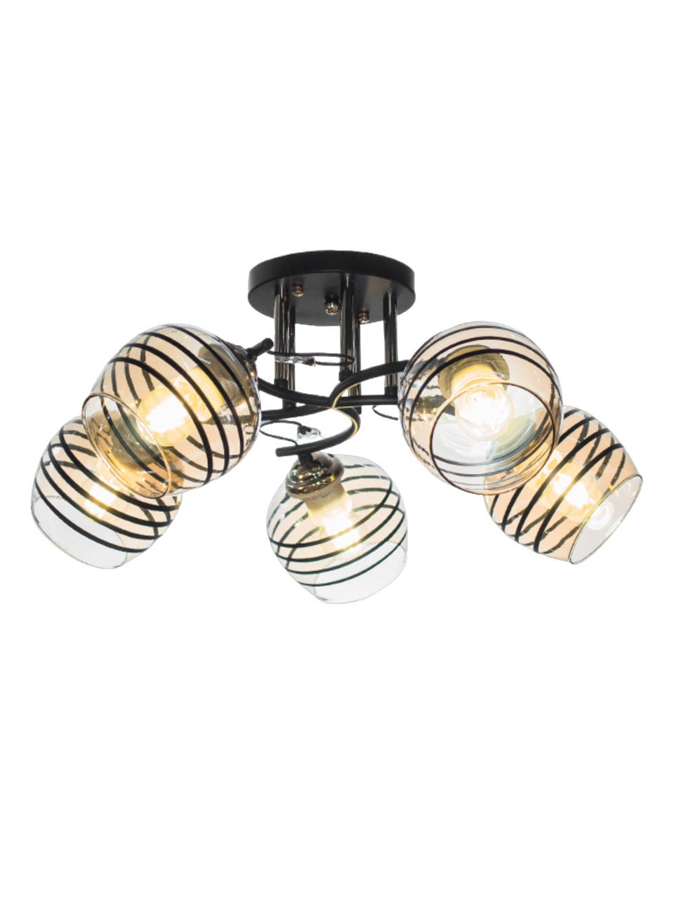 Люстра Aitin-Pro НПБ 02-5x60-101 / N6432/5 (черный/золото)