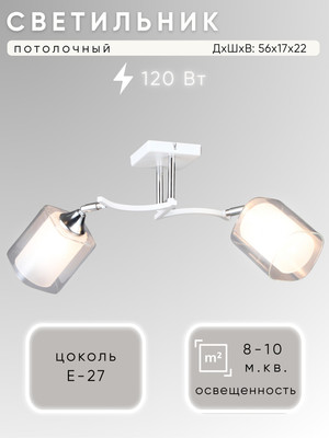 Спот Aitin-Pro НПБ 02-2x60-101 / N6403/2 (белый/хром) -