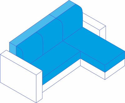 Диван угловой Сириус Лидер-1 c оттоманкой ППУ 300x165 (Eva 26 велюр коричневый)