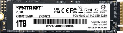 SSD диск Patriot P320 1TB M2 (P320P1TBM28) - 