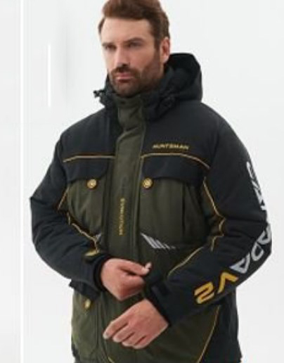 Костюм для охоты и рыбалки Huntsman Канада V2 -35°C Исландия (р.52-54/182-188, хаки/черный) — фото 2