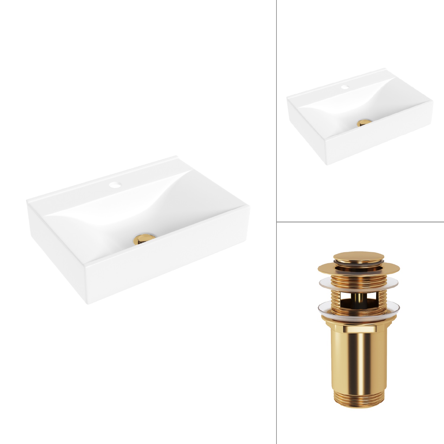 Умывальник Lauter 21887B + клапан 21190G
