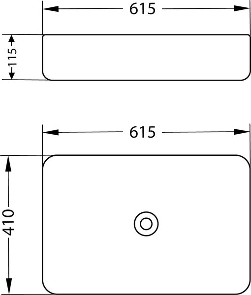 Умывальник Lauter 21842 + клапан 21190W + сифон 21635W (белый матовый)