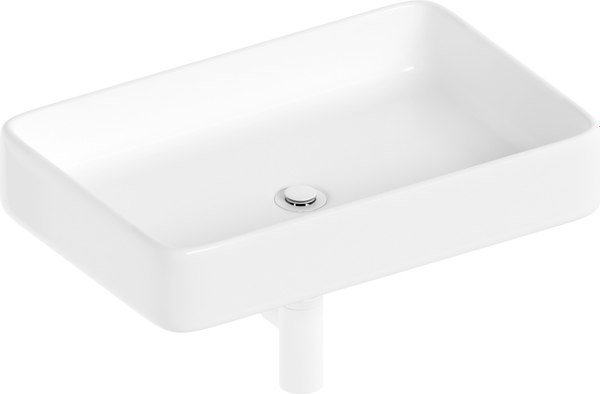 Умывальник Lauter 21842 + клапан 21190W + сифон 21635W (белый матовый)