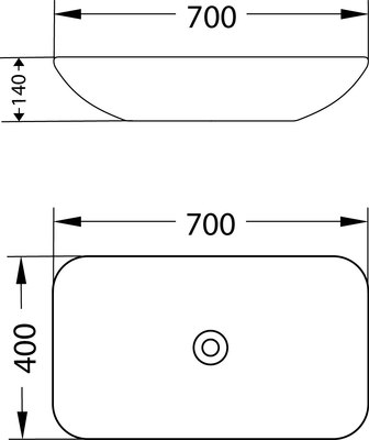 Умывальник Lauter 21886 + клапан 21190W + сифон 21635W (белый матовый)