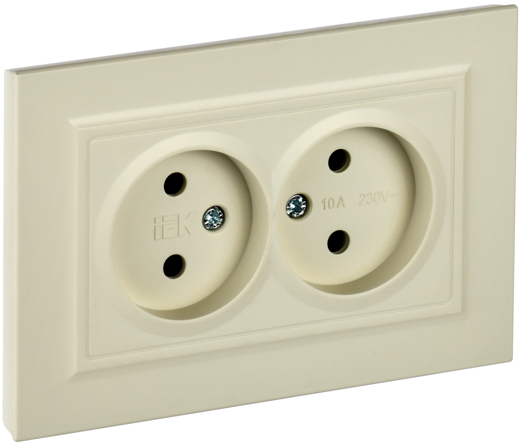 Розетка IEK Brite BR-R20-10-K10-F (бежевый)