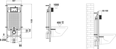 Унитаз подвесной с инсталляцией Saniteco KW-9009W + Marberg 507 + Marberg 507 RD CR