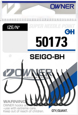 Набор крючков рыболовных Owner Seigo-BH black №10 / 50173-10 (14шт) - 