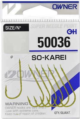 Набор крючков рыболовных Owner So-Karel light green №8 / 50036-08 (13шт) -