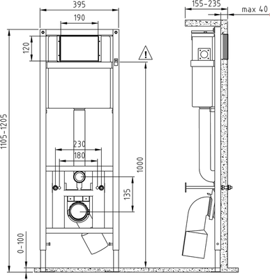 Унитаз подвесной с инсталляцией Saniteco KW-9005W + 63535 + S-IN-MZ-LINK_PRO