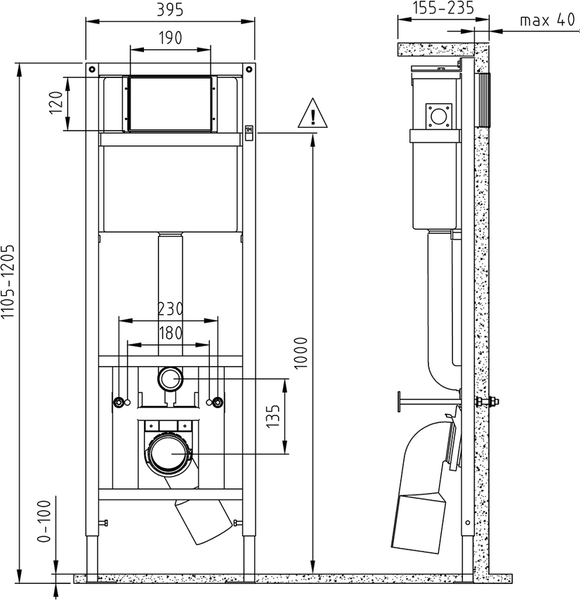 Унитаз подвесной с инсталляцией Saniteco KW-99046 + 64077 + S-IN-MZ-LINK_PRO