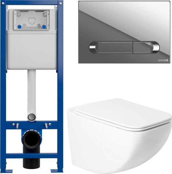 Унитаз подвесной с инсталляцией Saniteco KW-99048 + 64110 + S-IN-MZ-VECTOR