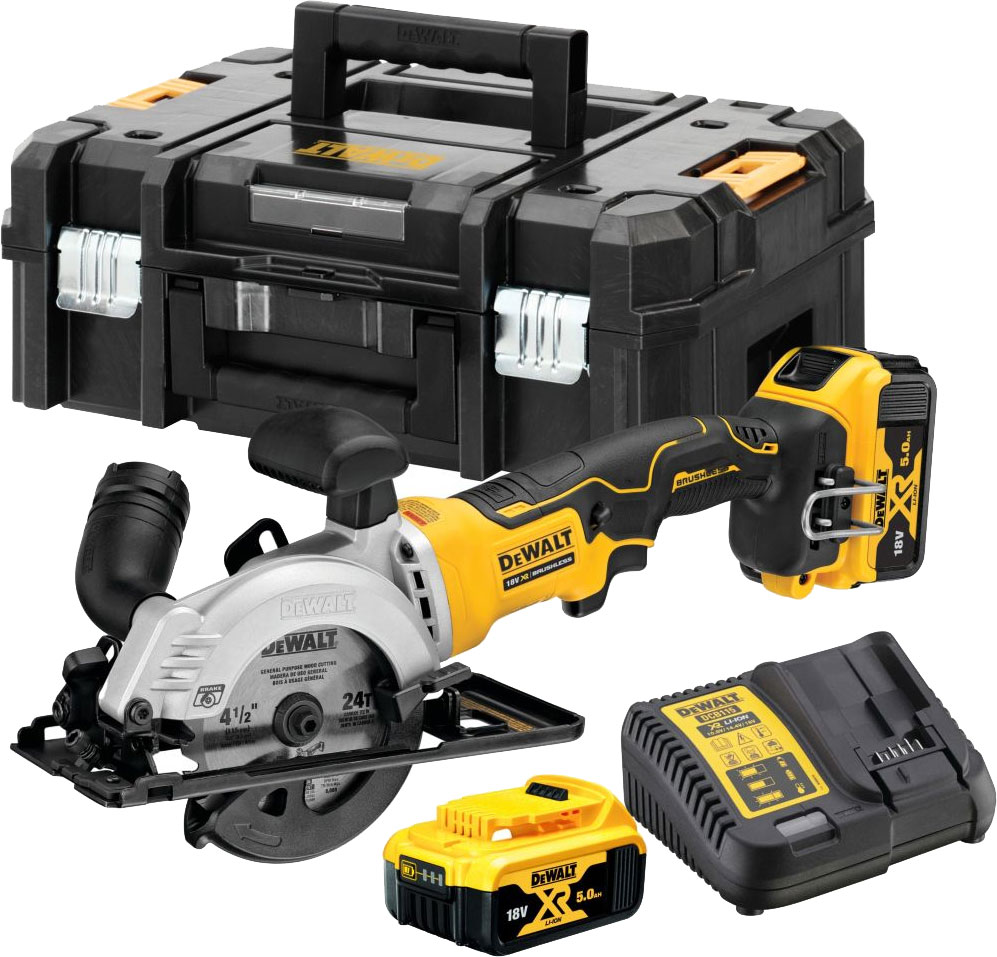 Профессиональная дисковая пила DeWalt DCS571P2T