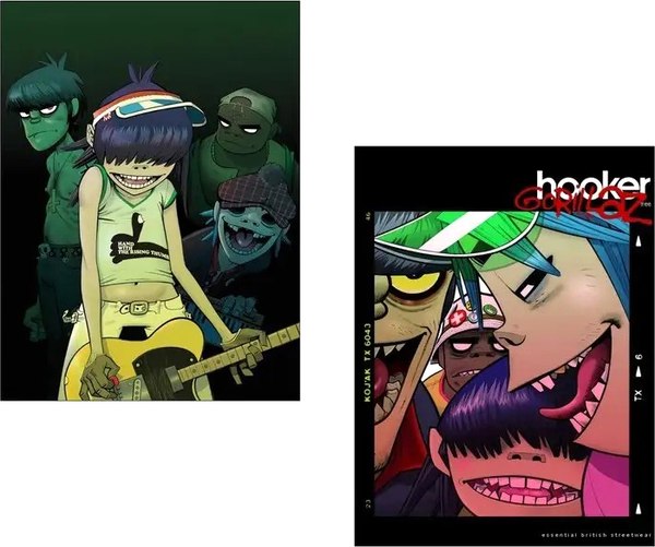 Постеры Citydecor Gorillaz 4 (2шт, 30x40)