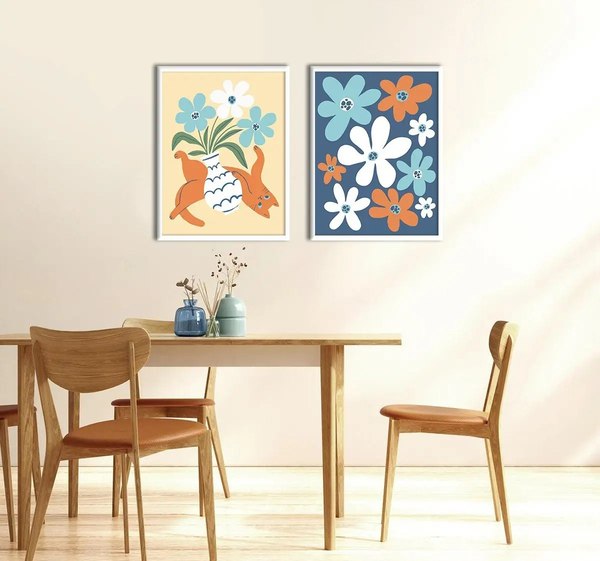 Постеры Citydecor Кот и ваза 4 (2шт, 30x40)
