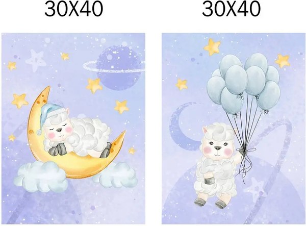 Постеры Citydecor Овечки 28 (2шт, 30x40)