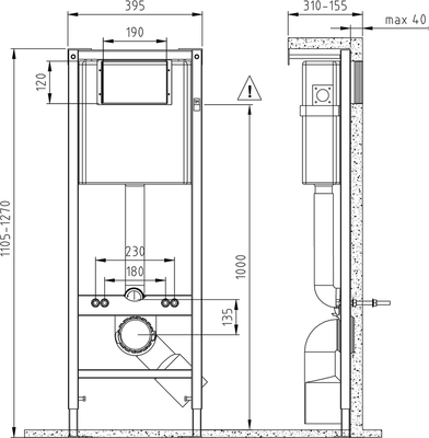 Унитаз подвесной с инсталляцией Saniteco KW-99046 + 64110 + S-IN-MZ-VECTOR