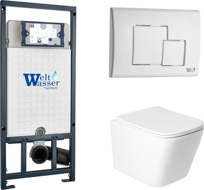 

Унитаз подвесной с инсталляцией, KW-9004WS + Marberg 507 SE GL-WT + Marberg 507