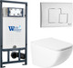 Унитаз подвесной с инсталляцией Saniteco KW-99048 + Marberg 507 SE GL-WT + Marberg 507 - 