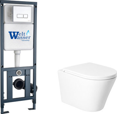 

Унитаз подвесной с инсталляцией, KW-9005W + Marberg 410 SE CR + Marberg 410