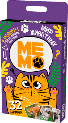 

Настольная игра, Мемо Мир животных / 04984