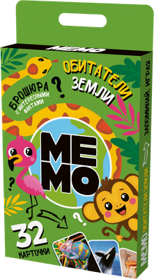

Настольная игра, Мемо Обитатели земли / 04986
