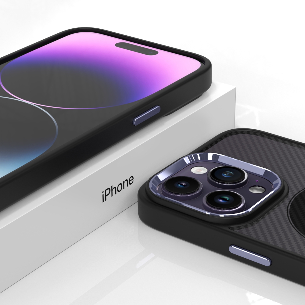 Чехол-накладка Bingo Metal Magnetic Carbon для Apple iPhone 15 Pro Max (фиолетовый) — фото 6