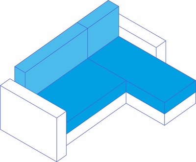 Диван угловой Сириус Лидер-4 с оттоманкой ППУ 300x165 (Eva 06 велюр темно-серый)