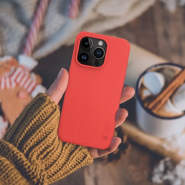 Чехол-накладка Nillkin Super Frosted Shield Pro для Apple iPhone 15 Pro Max (красный)