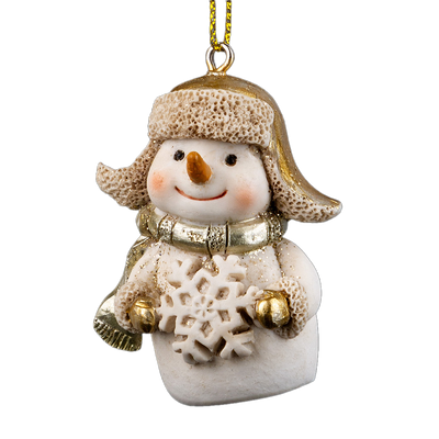 

Елочная игрушка, Decor. Снеговик в шапке-ушанке / 58974